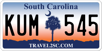 SC license plate KUM545