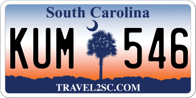 SC license plate KUM546