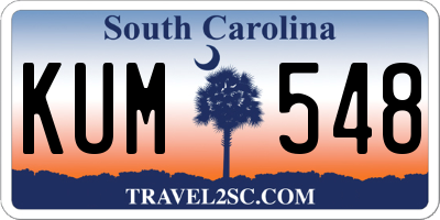 SC license plate KUM548