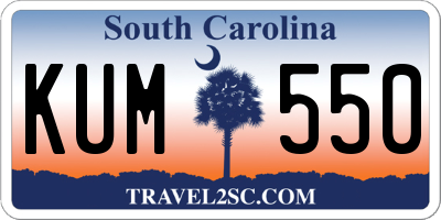 SC license plate KUM550