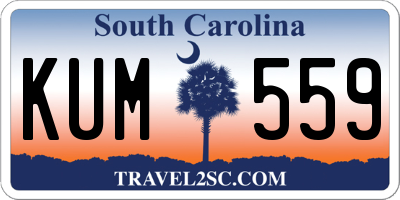 SC license plate KUM559
