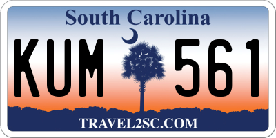 SC license plate KUM561