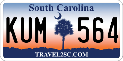 SC license plate KUM564