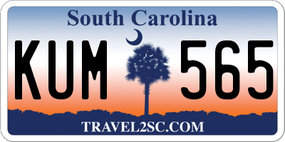 SC license plate KUM565