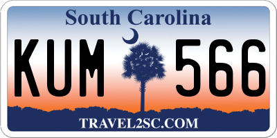 SC license plate KUM566