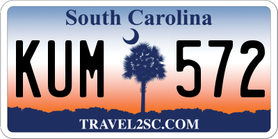 SC license plate KUM572