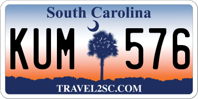 SC license plate KUM576