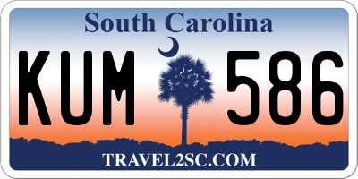 SC license plate KUM586