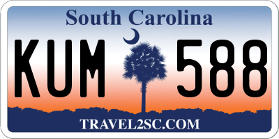 SC license plate KUM588
