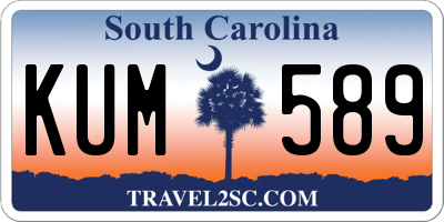 SC license plate KUM589