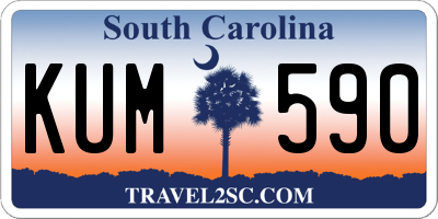 SC license plate KUM590