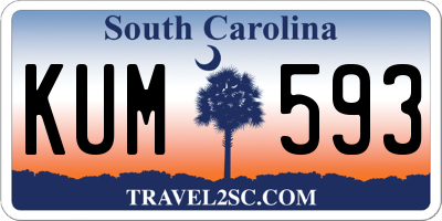 SC license plate KUM593