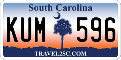 SC license plate KUM596