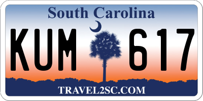 SC license plate KUM617