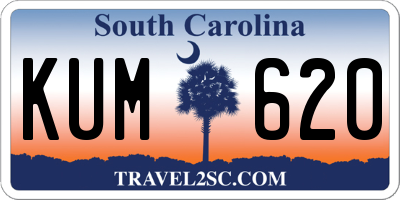 SC license plate KUM620