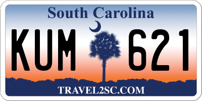 SC license plate KUM621