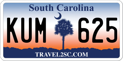 SC license plate KUM625