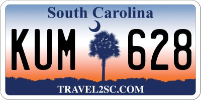 SC license plate KUM628