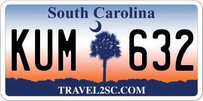 SC license plate KUM632