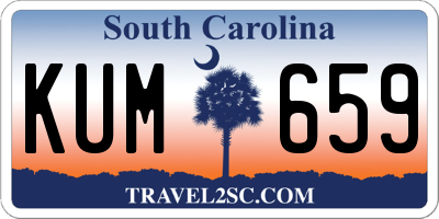 SC license plate KUM659