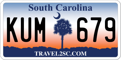 SC license plate KUM679