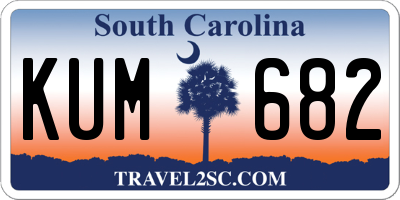 SC license plate KUM682