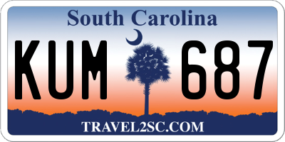 SC license plate KUM687