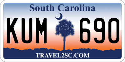SC license plate KUM690