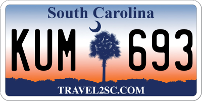 SC license plate KUM693