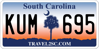 SC license plate KUM695