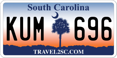 SC license plate KUM696