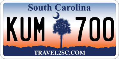 SC license plate KUM700