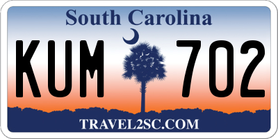 SC license plate KUM702