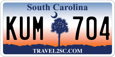 SC license plate KUM704