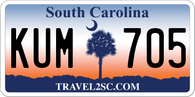 SC license plate KUM705