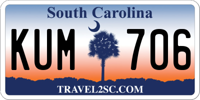 SC license plate KUM706