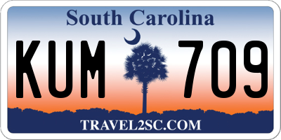 SC license plate KUM709