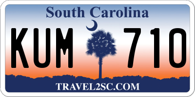 SC license plate KUM710