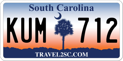 SC license plate KUM712