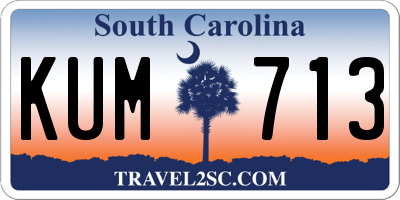 SC license plate KUM713