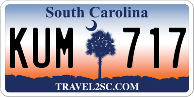 SC license plate KUM717
