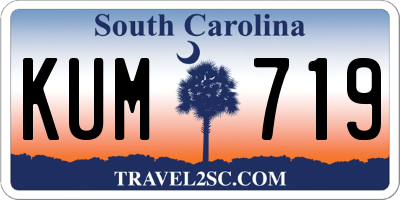 SC license plate KUM719