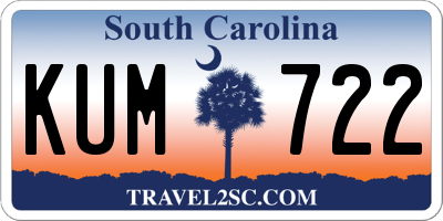 SC license plate KUM722