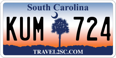 SC license plate KUM724