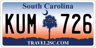 SC license plate KUM726
