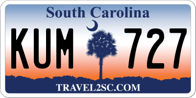 SC license plate KUM727