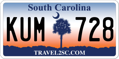 SC license plate KUM728