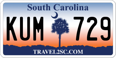 SC license plate KUM729