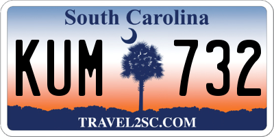 SC license plate KUM732