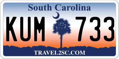 SC license plate KUM733